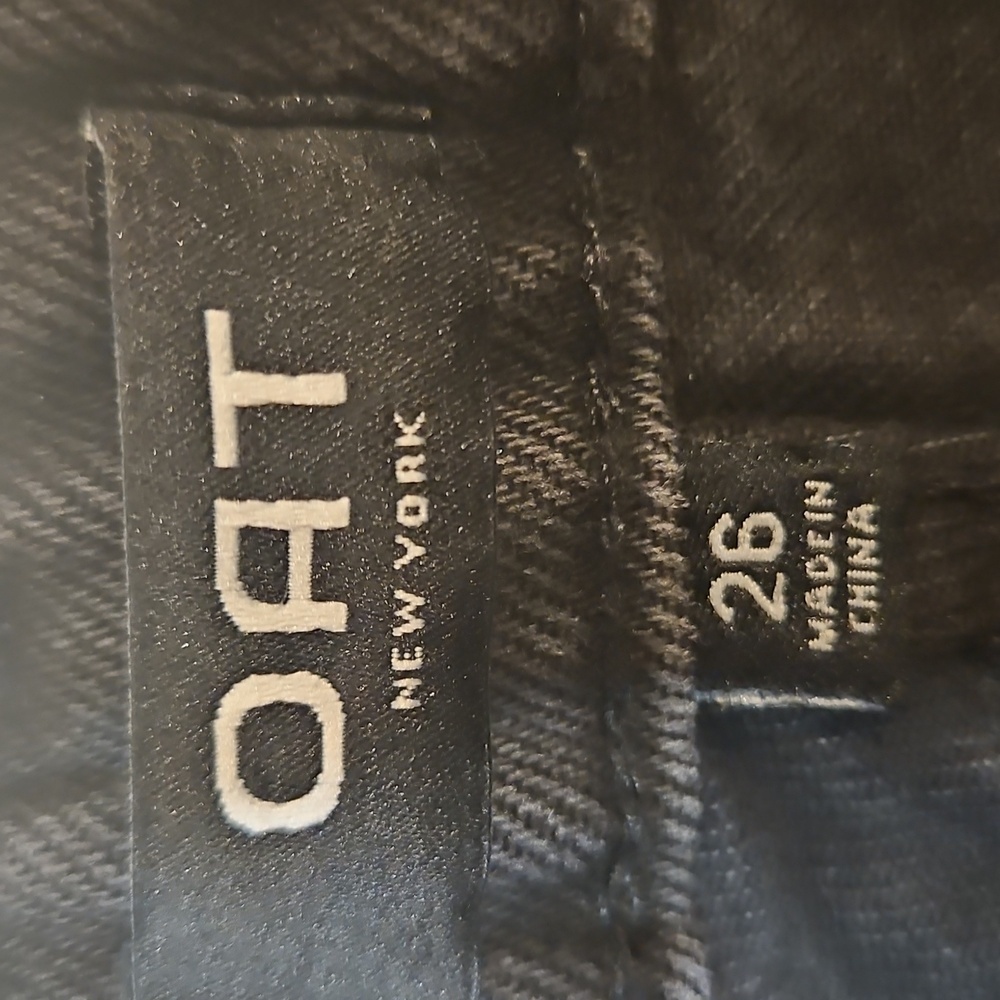 NWT Oat New York High Rise Straight Split Cuff Faded Black Jeans Denim Sz. 26 - Picture 5 of 8